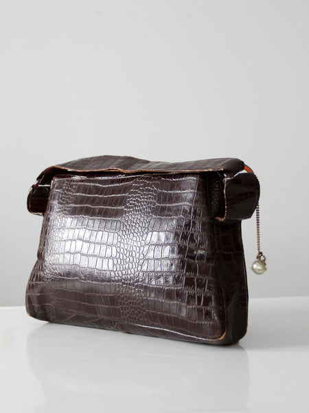 vintage 30s leather handbag – 86 Vintage