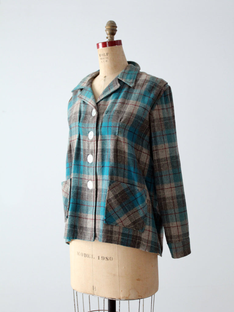 vintage 1940s plaid wool jacket – 86 Vintage