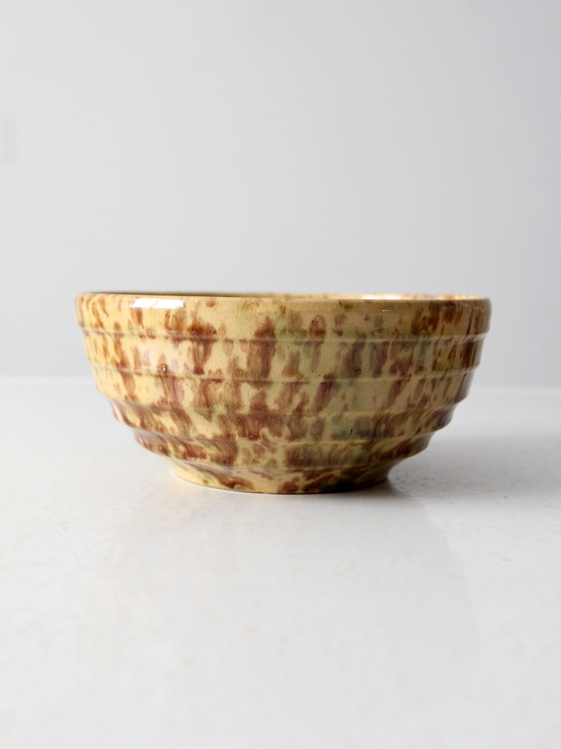 brown spongeware bowl