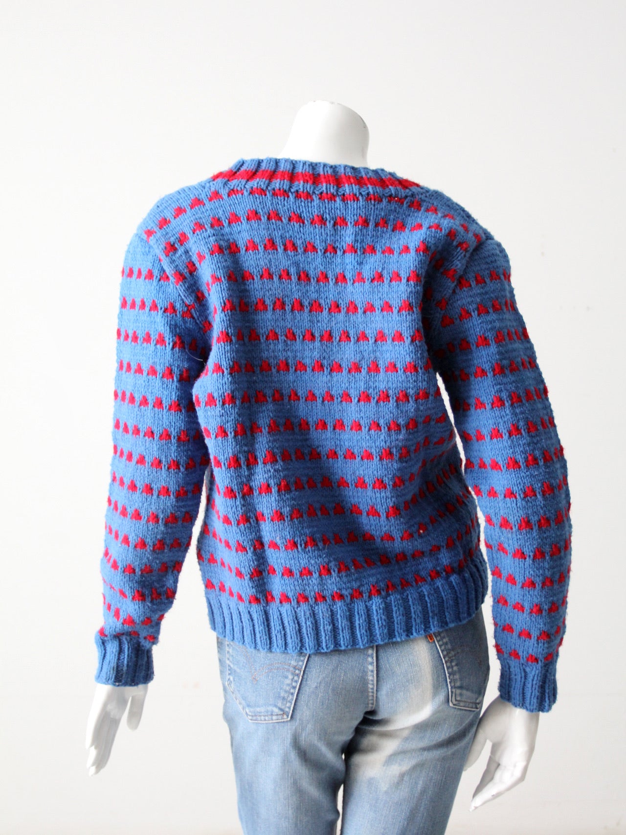 vintage 80s oversize v-neck sweater – 86 Vintage