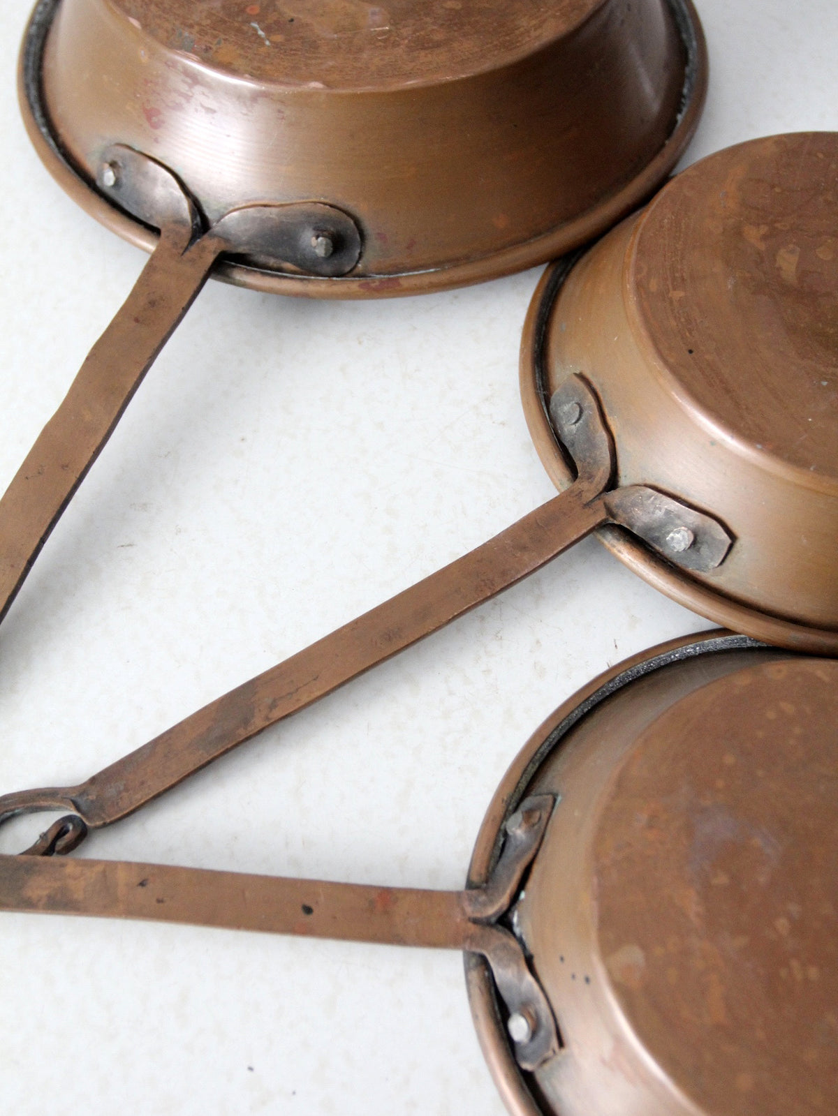 Primitive Antique Victorian Small Steel Frying Saute Pan Metal