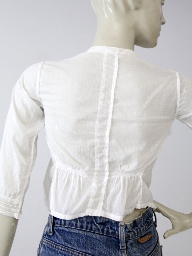 antique Edwardian top with embroidery – 86 Vintage