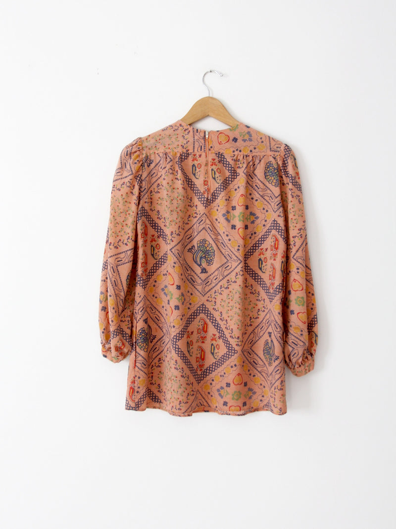 vintage 70s boho print blouse – 86 Vintage