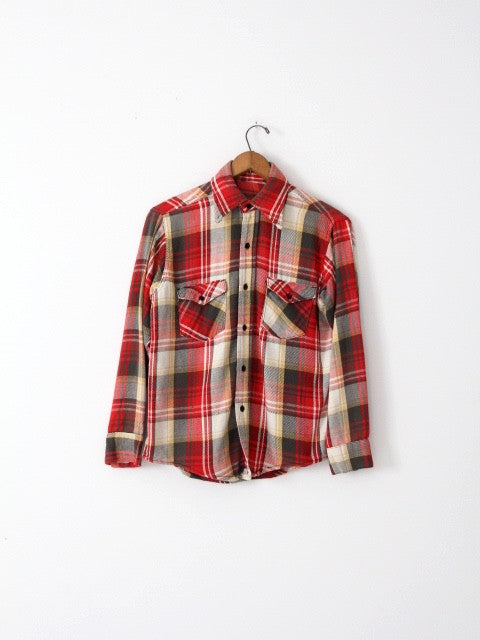 vtg 70s 80s SPORTSWEAR BY COUNTRY TOUCH SHIRT Button Down Plaid