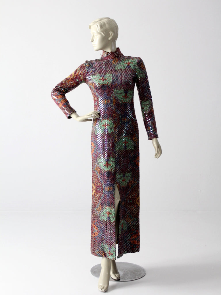 vintage 70s sequin maxi dress by Malcolm Starr – 86 Vintage