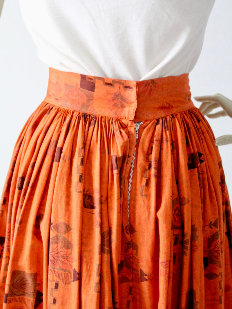 vintage 50s southwestern circle skirt – 86 Vintage