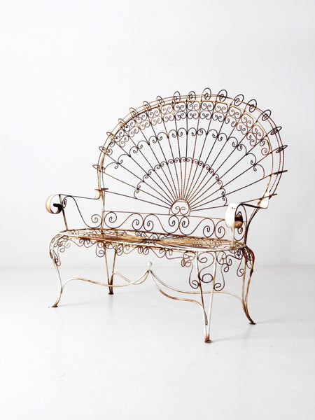 Vintage Wrought Iron Peacock Garden Furniture 86 Vintage