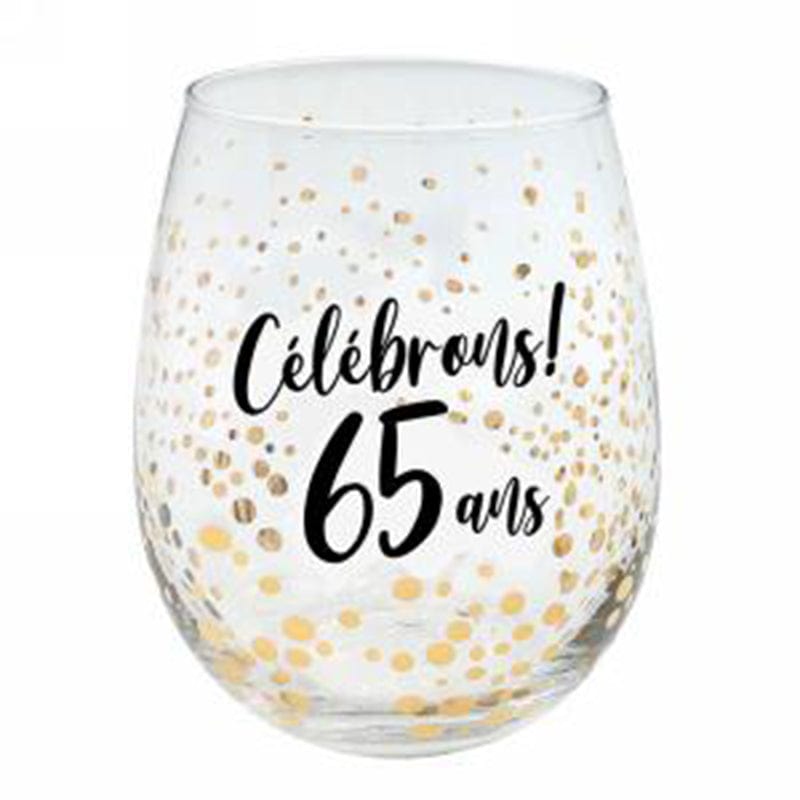 Verre À Vin, Célébrons! 65 Ans | Party Expert