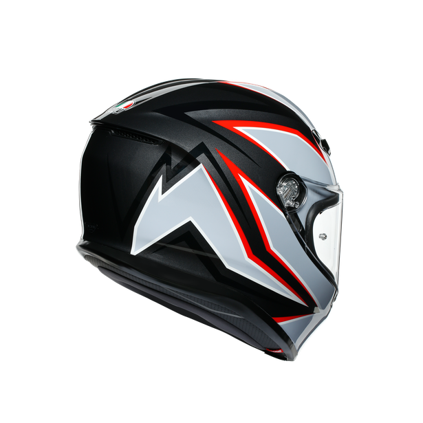 Casco AGV K6 PURE MATT BLACK/WHITE/RED