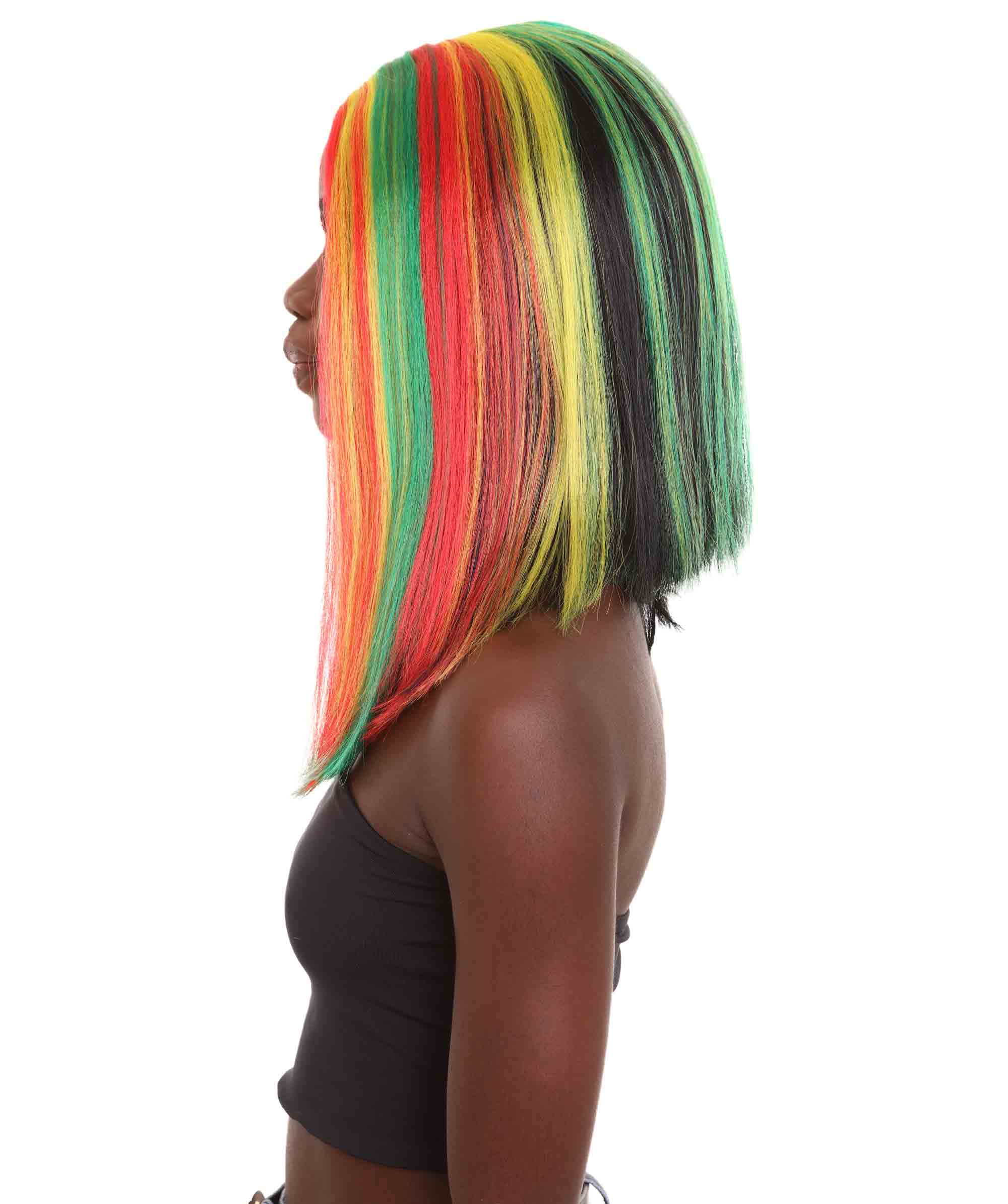 Adult Women's 14" Stylish Ghana Pride Wig | Nunique