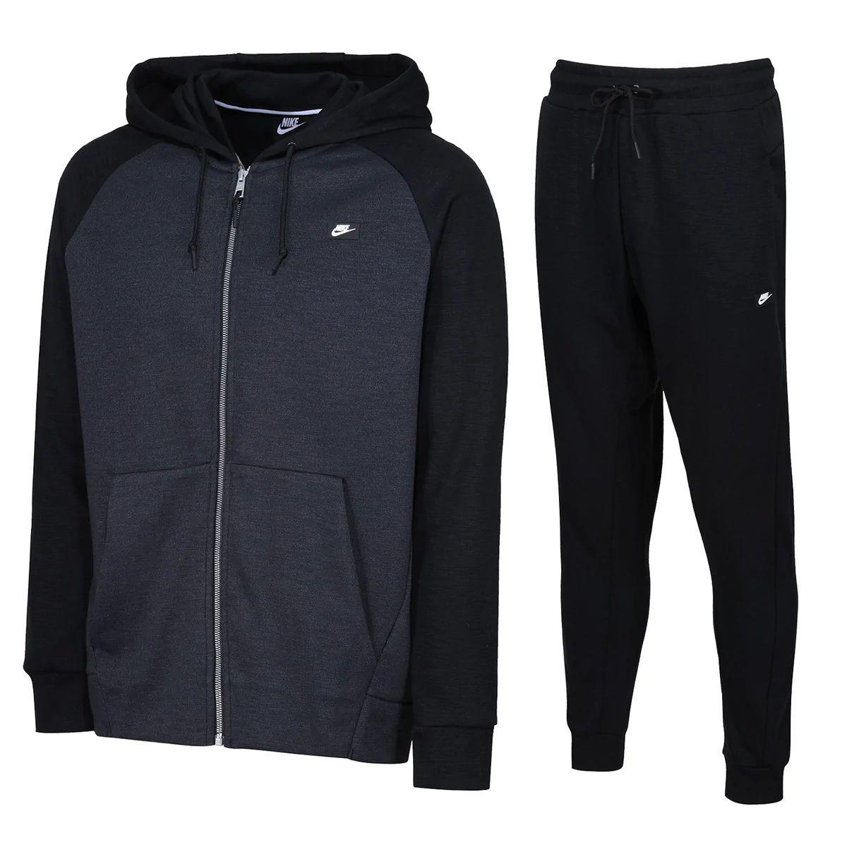 precoz Leopardo Unidad Nike Mens Jog Suit Plain Tick Logo Black/White 928475 928493 010 – Mersey  Sports
