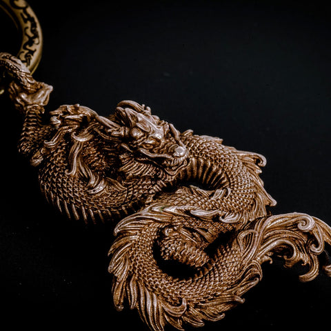 Brass jewelry - Dragon necklace pendant 