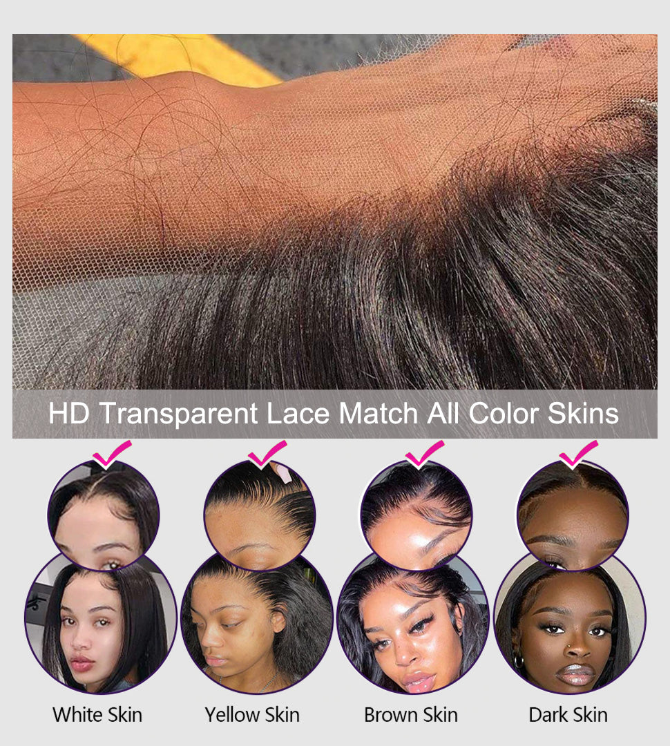 Water Wave Transparent Lace Wig 100% Real Human Hair Lace Front Wigs -  Hermosa Hair