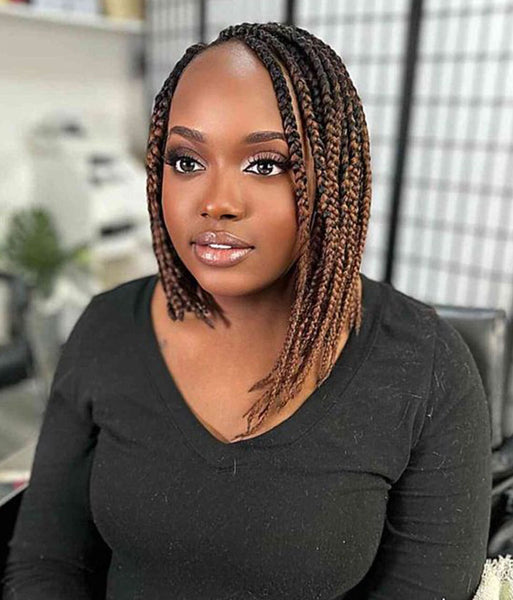 Asymmetrical Bob Box Braids