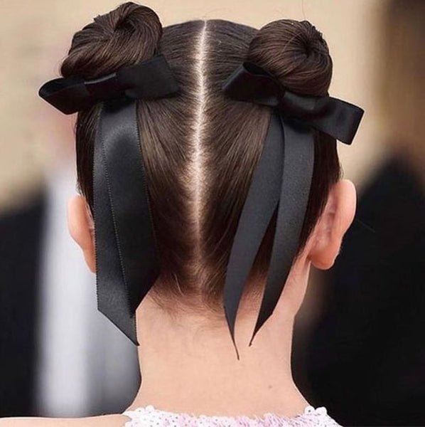 Bow on Double Buns