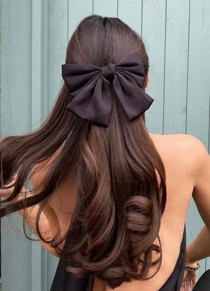Bow on Half-up, Half-down Hairstyle