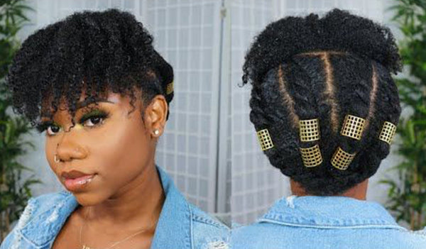 Flat Twists and Curly Bangs