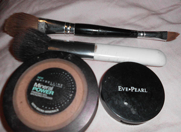 Makeup brush and Powder
