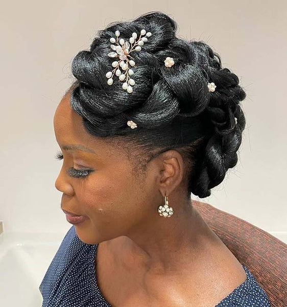 Rolled Updo with Jewelry