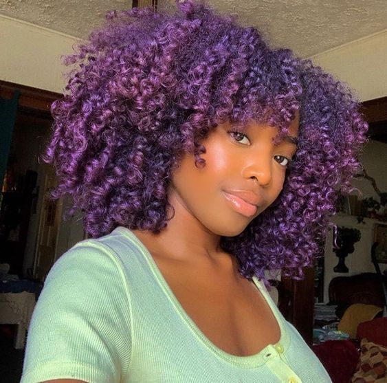 black women with purple hair color