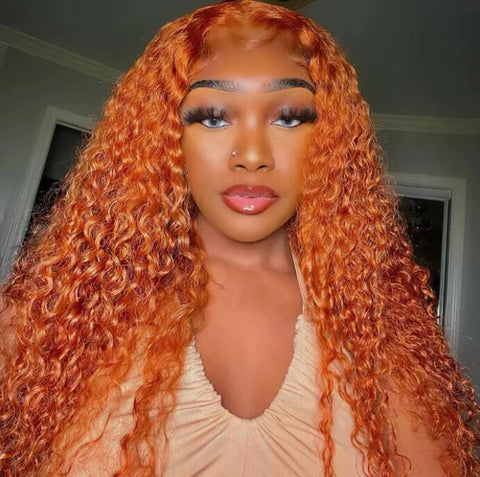 ginger orange curly wig