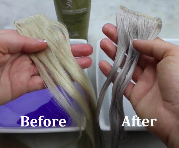 hair extensions toned before and after