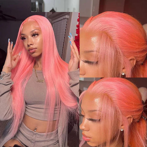 pink 13x4 hd lace wig