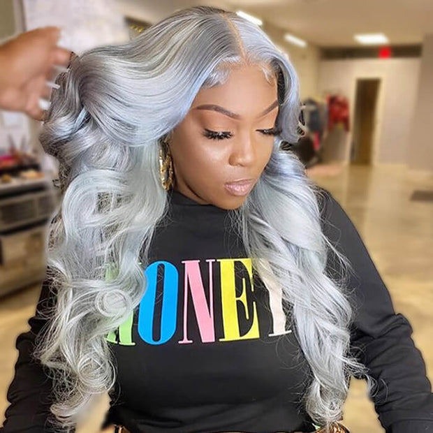 lace front gray wigs