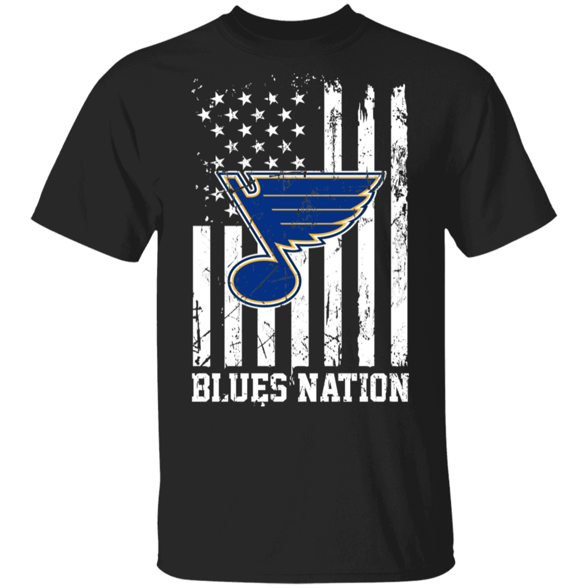NHL St. Louis Blues Logo American Flag T-Shirt – FRENDSTER