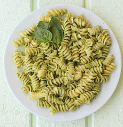 Naked Almond Butter Pesto Pasta