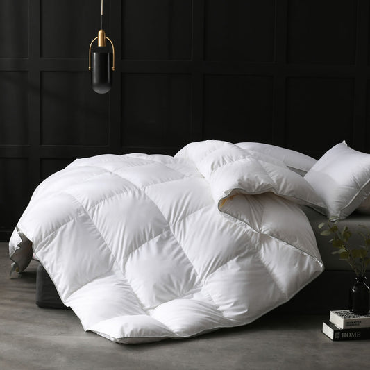Luxury 100% Organic Cotton Goose Feathers Down Comforter -Lightweight, –  APSMILE