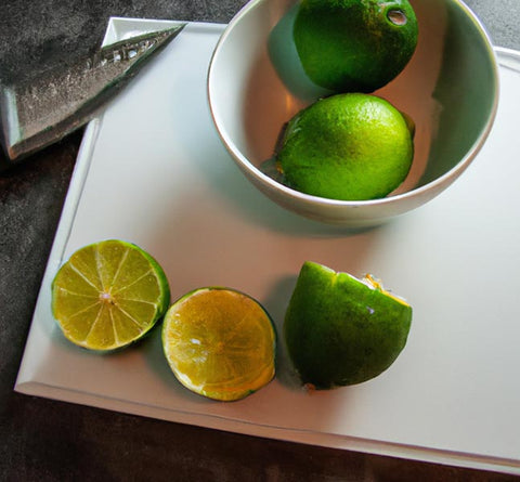 citrus extracts limes on white bowl and plate - Culinary Solvent