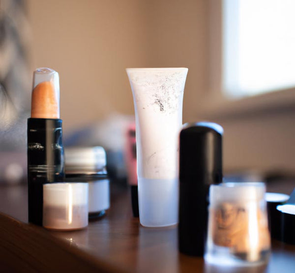 DIY hobbyists beauty products on desk