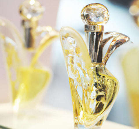 diy hobbyists fancy perfume bottles glass shelf - Culinary Solvent