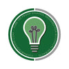 Green Light Bulb Sticker