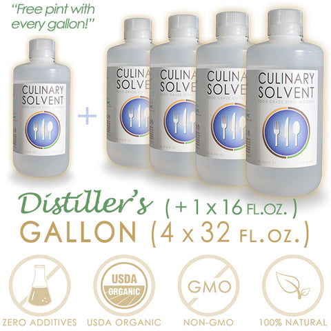 Distiller's Gallons by Culinary Solvent Get a free pint of food grade alcohol