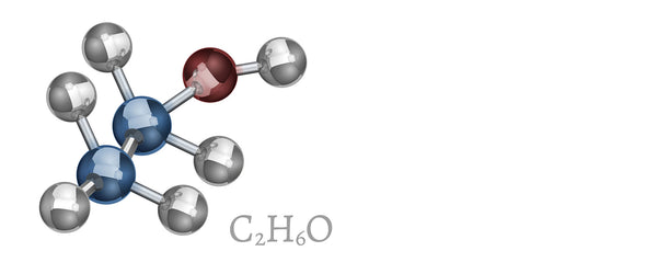 food grade ethanol molecule on white background