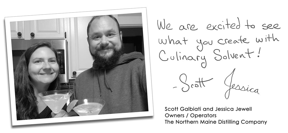 Scott and Jessica Owners of Northern Maine Distilling Company - Culinary Solvent About Us page