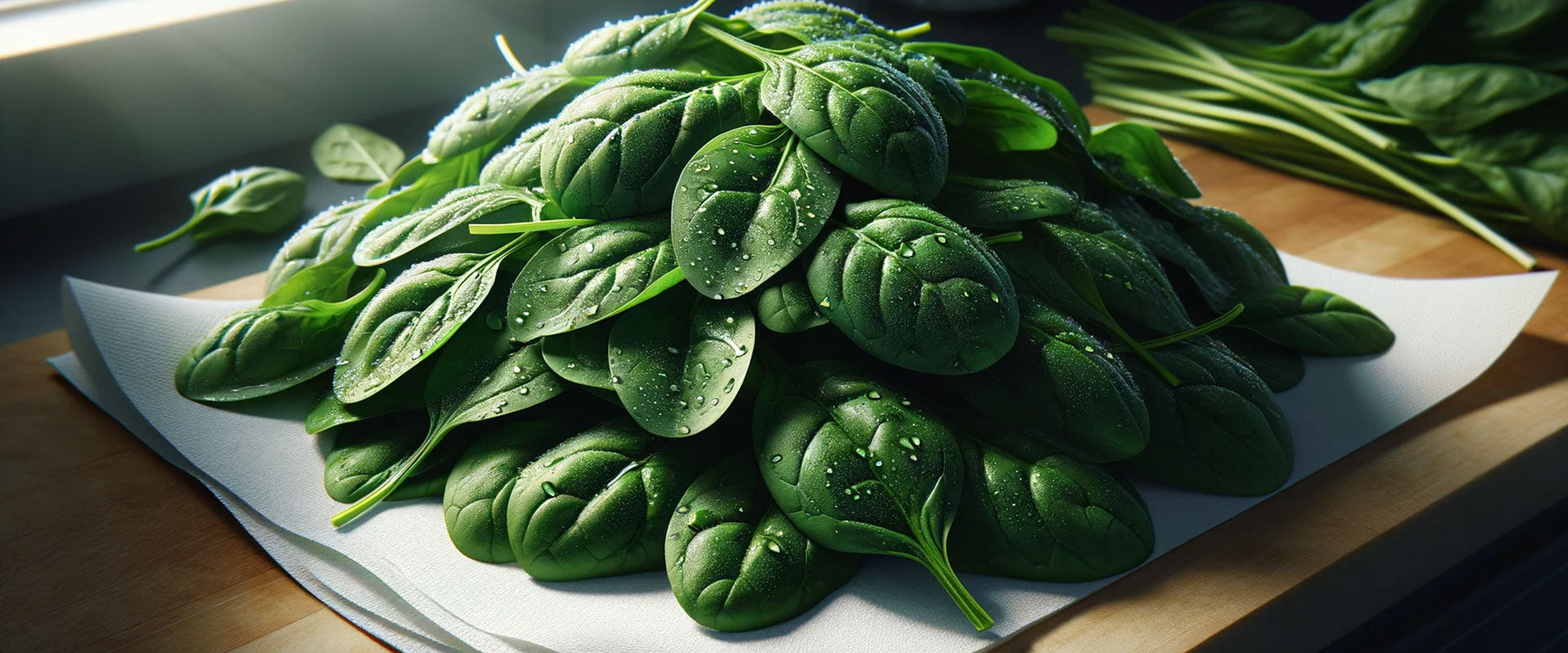 spinach for natural green food coloring