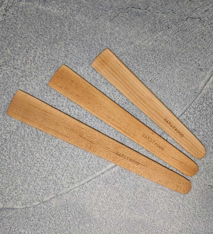 Three-piece wooden spatulas