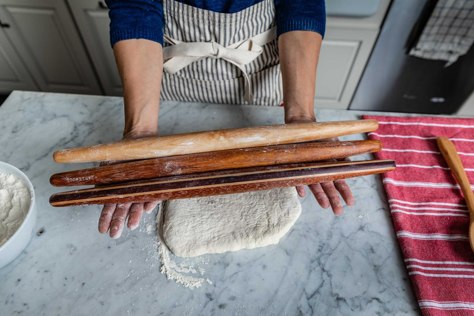 Beautiful handcrafted French, tapered rolling pins