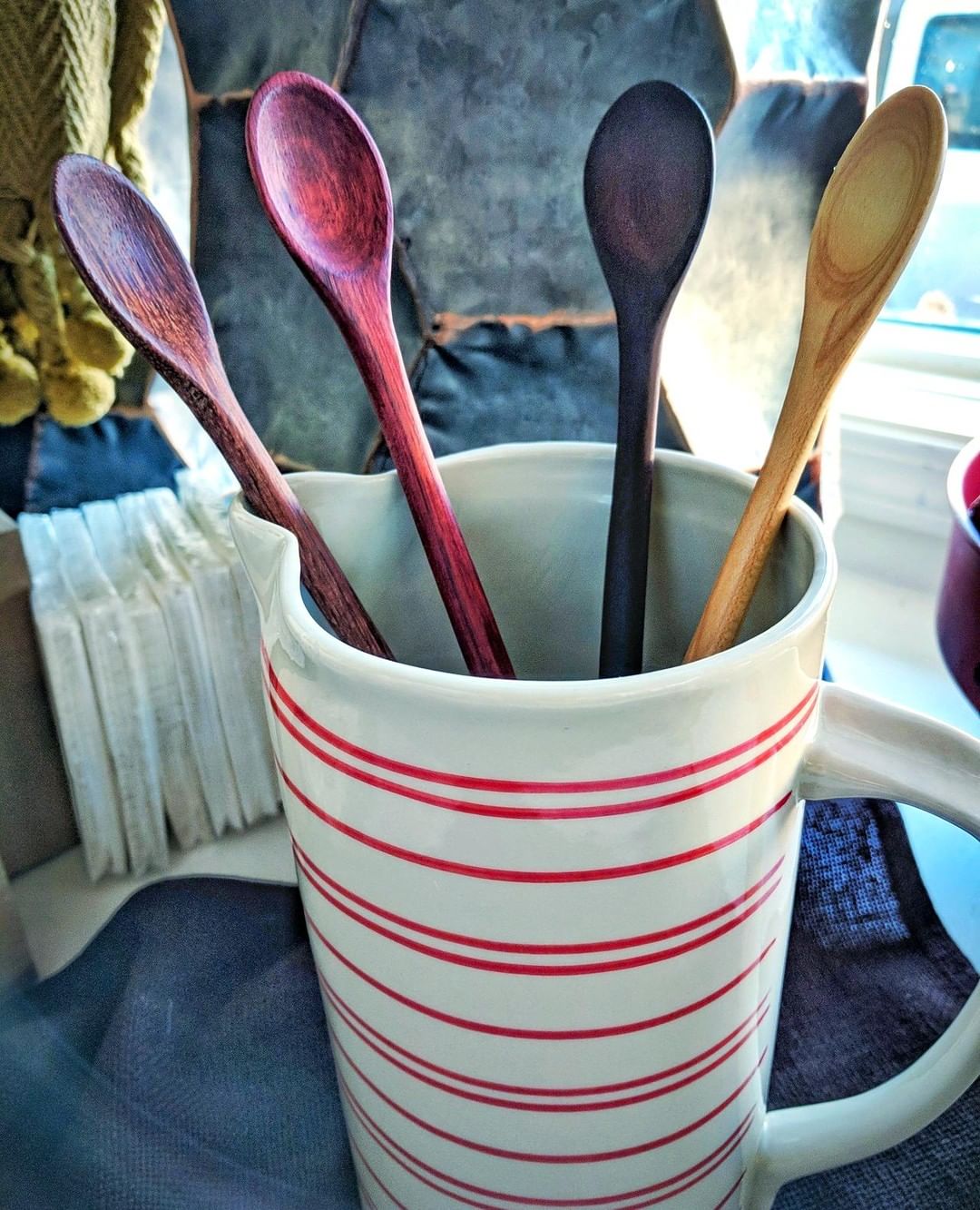 Handmade wooden stirring and tasting spoons