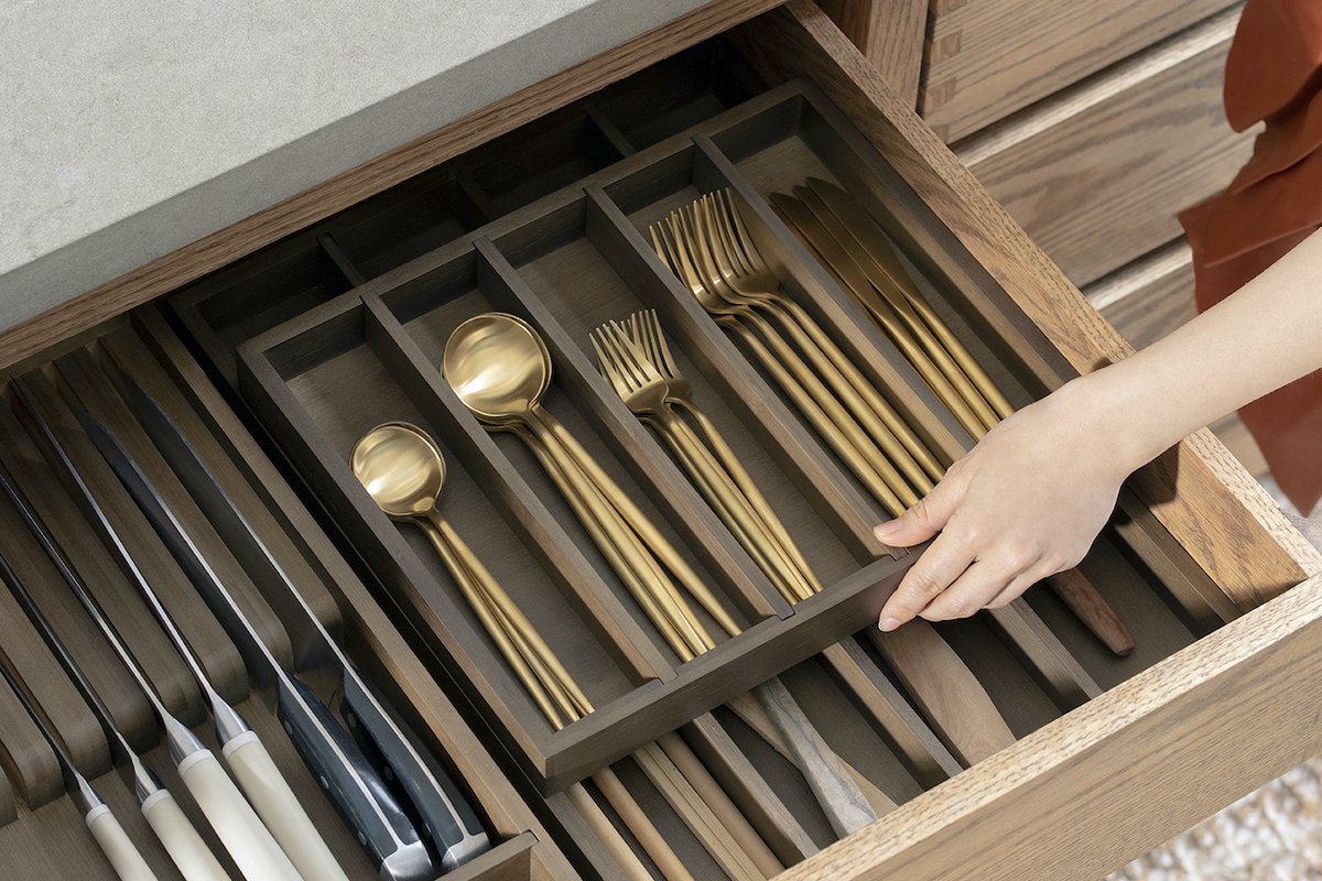 Cutlery organizer from The Container Store x KonMari