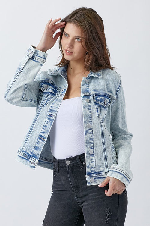 Friends Forever Vintage Wash Jean Jacket