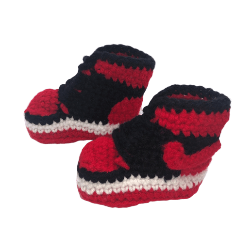 knitted baby jordans