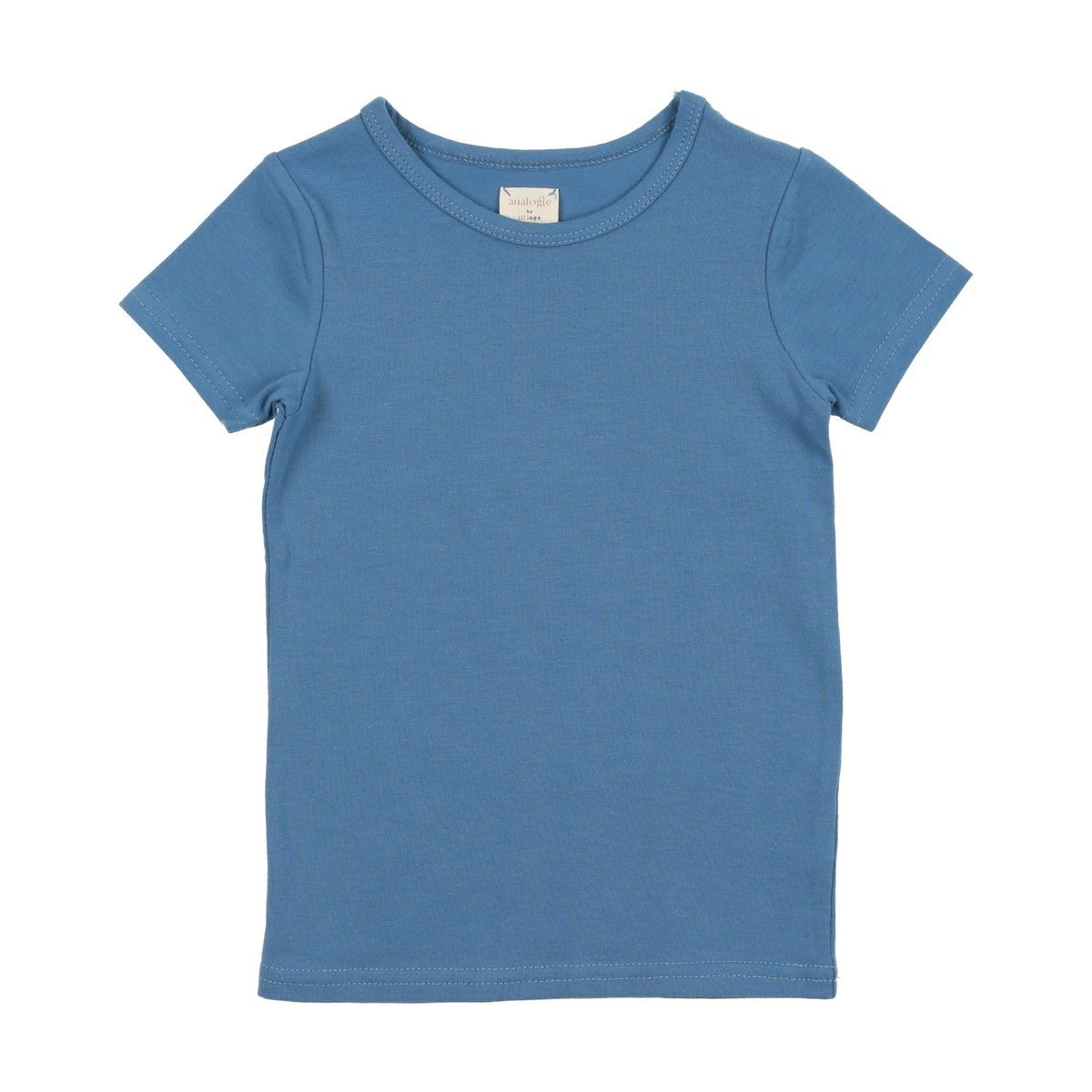 Analogie Denim Blue Cotton Short Sleeve Tee