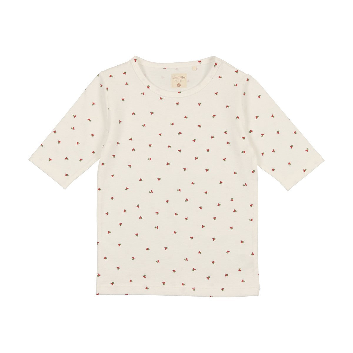 Analogie White Tulip Three Quarter Sleeve Tee