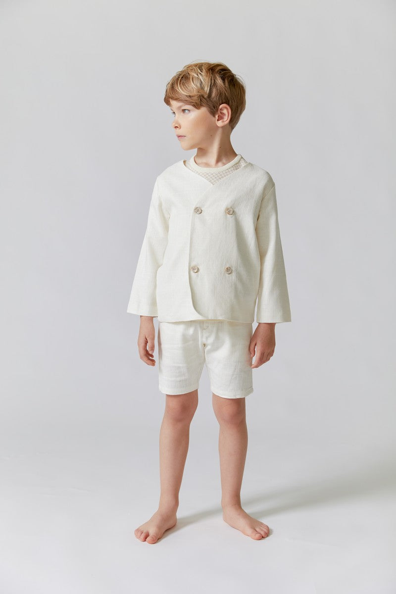 Kipp Natural Linen Textured Shorts