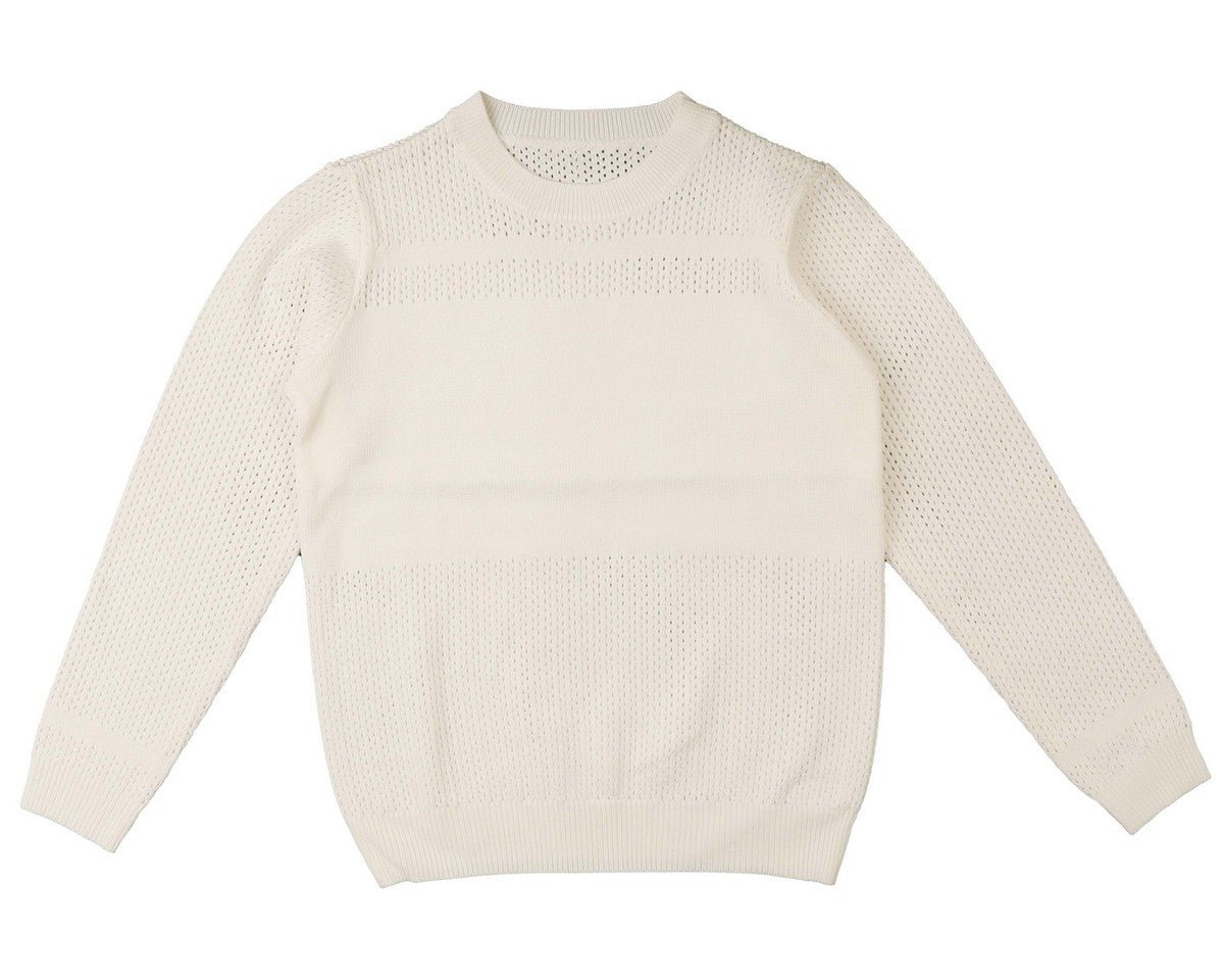 Noma White Pointelle Knit Sweater