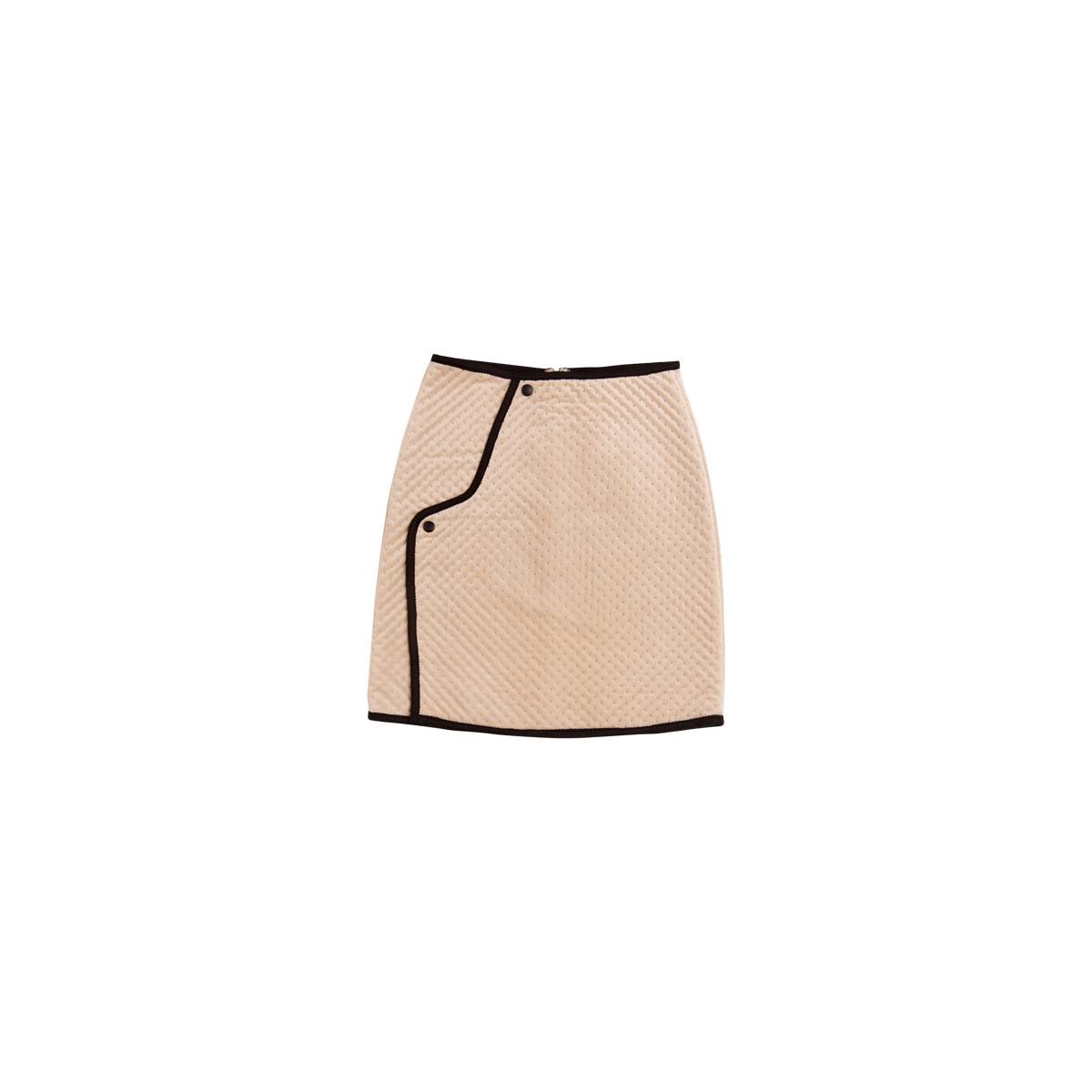 velvet quilted skirt
